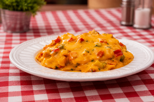 Cheddarsajtos, marhahússal töltött ravioli
