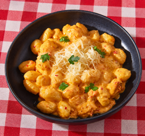 Toszkán, sült paprikás-sonkás gnocchi